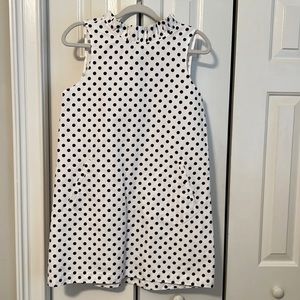 Tyler Boe black and white polka dot ruffle neck dress, so cute! Size Small, $40